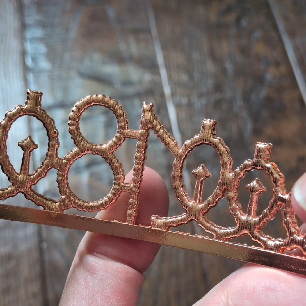 Rose Gold Crystal 18th Birthday Party Celebration Photo Prop Tiara with Combs